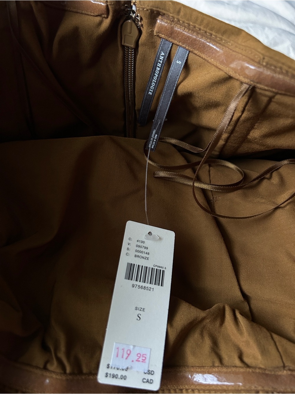 Anthropologie Strapless Ruched Dress Small NwT - Picture 2 of 4